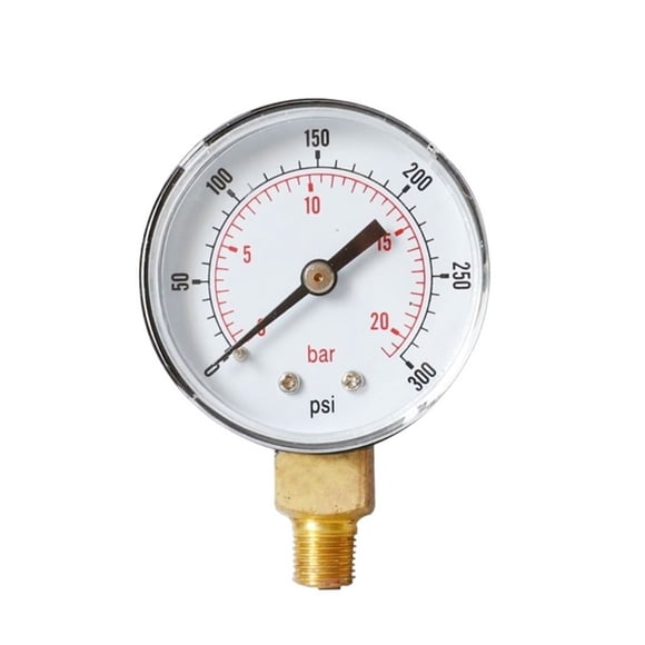Y50 Radial Pressure Gauge 1/4BSPT 52mm Used On Air/Gas/Water/Fuel Non-corrosive Media Stable Performance