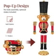thumbnail image 7 of Christmas Nutcracker Bear 5ft Pop UpLighted Large Holiday Decoration w/150 Twinkling LED lights for Outdoor, Indoor - Red, 7 of 7