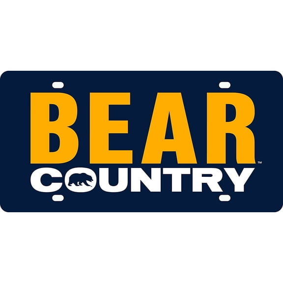 California Berkley Bears Premium Laser Cut Tag Acrylic Inlaid License Plate, Country Design, 6x12 Inch