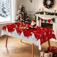 thumbnail image 2 of Nanqianyi Christmas Winter Village Tablecloth 60x84 Inch,Waterproof Stain Resistant Dining Table Cover, 2 of 6