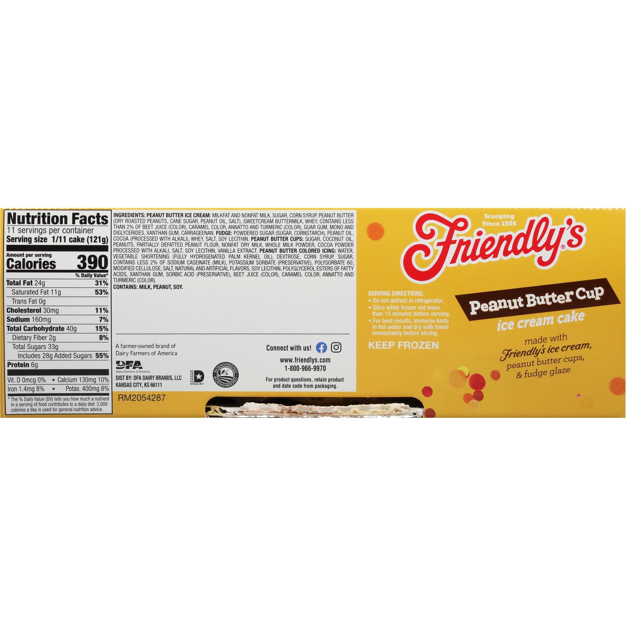 Friendly's Peanut Butter Cup Ice Cream Cake - 60 Fl Oz