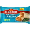 El Monterey Beef and Cheese Burritos, 32 Oz, 8 Pack