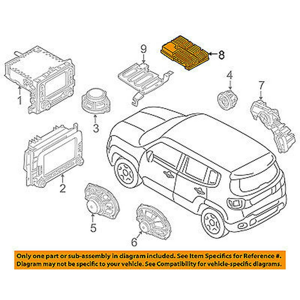 Jeep CHRYSLER OEM 1516 Renegade Stereo Audio RadioAmplifier