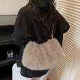 thumbnail image 6 of Cute Plush Tote Bag for Women New Fashion Shoulder Bag Zipper Handbag for Travel Daily Use Halloween Gifts, 6 of 10