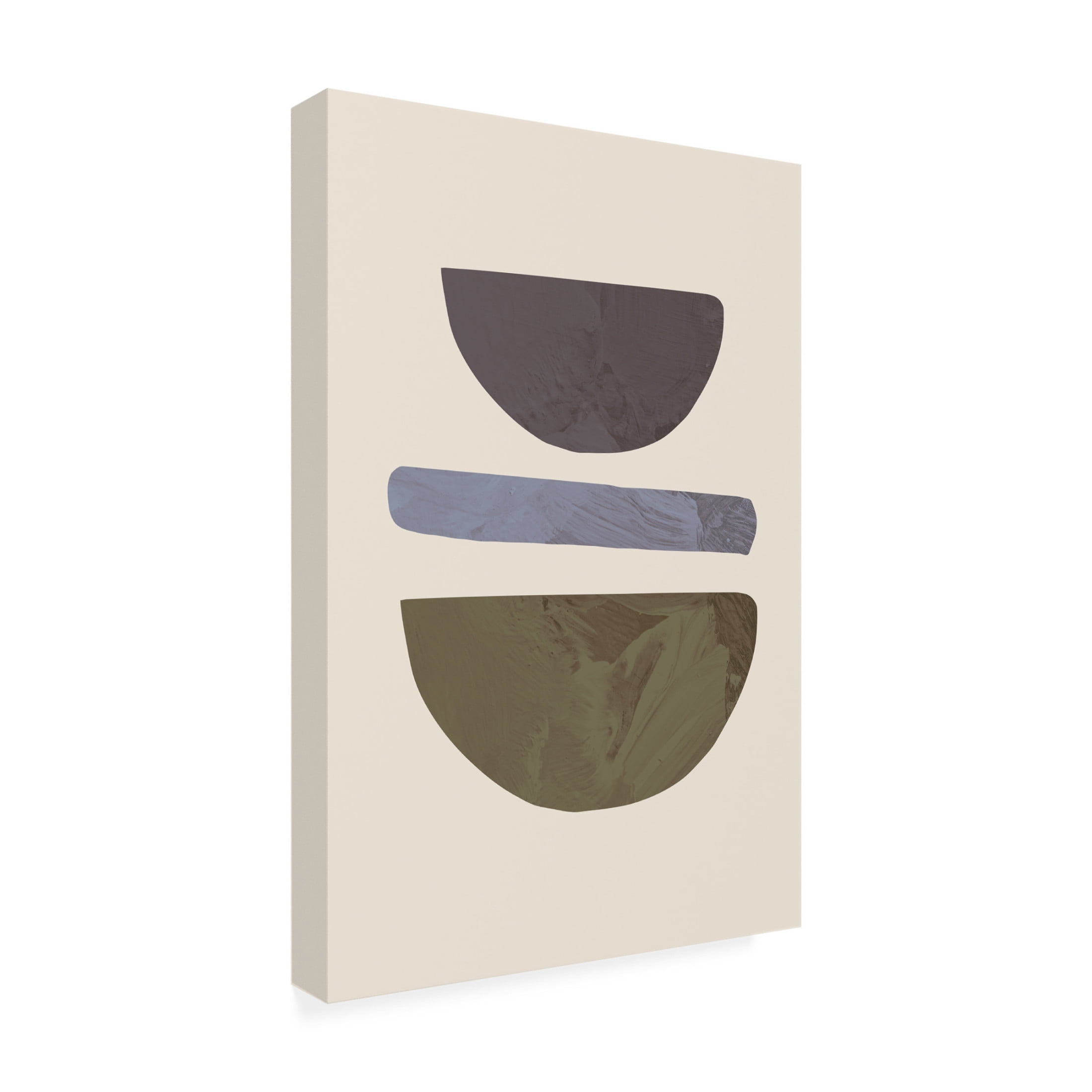 Canvas Wall Art - Pictufy Studio 'Collage 02 Beige' Wall Art for Living Room, Bedroom, or Office Décor by Trademark Fine Art - 22 x 32 Inches