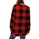 thumbnail image 2 of Jersey femenino a cuadros de manga larga para mujer sudadera con capucha deportiva con abertura en la parte inferior informal para niña, rojo, 3XL Noticed AP003845-18, 2 of 4