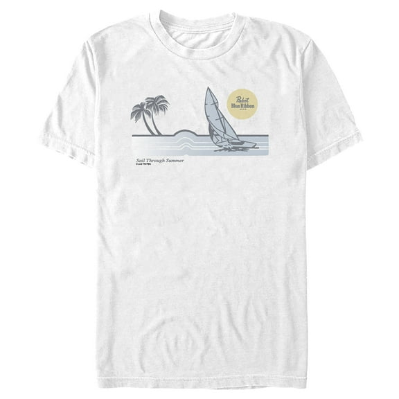 Men's Pabst Summer Blue Ribbon Graphic Tee White 3X Large