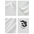 thumbnail image 4 of 【New Arrival】Vintage Ornate Letter B Graphic T-Shirt, Minimal Front Print Crewneck Short Sleeve Tee, Men Casual Streetwear Top, 4 of 5