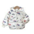 thumbnail image 2 of Godderr Toddler Kids down Outwear，9M-7Y Baby Winter Jacket down Cotton Windproof Warm Winter Coats with Printed Snowsuit Jacket, 2 of 6