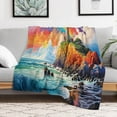 thumbnail image 5 of Ocean Lighthouse Flannel Throw Blanket for Gifts for Women Men Girls Boys All Seasons, 5 of 8