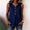thumbnail image 2 of Ihhxva Women's V-Neck Tank Top Sleeveless Solid Color Stretchable Summer High-Low Casual Beach Vacation S-3XL, 2 of 6