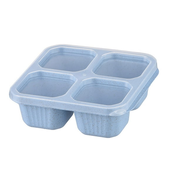 Happini 1PC Snack Containers Reusable Bento Snack 4 Compartments Meal Prep Lunch Containers For Kids Adults Divided Food Storage Containers For School Work Travel for Pantry Storage Chip Organization