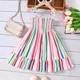 thumbnail image 3 of Tiijoy Toddler Girls Smocked Striped Camisole Dress Tie Shoulder A Line Dress, Sizes 2-3, 3 of 6