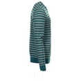 thumbnail image 4 of I.N.C Mens Striped Knit Henley Shirt, Green, XX-Large, 4 of 4