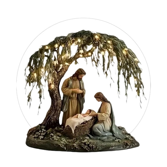 Clearance! Easter Decorations, Easter Statue with Acrylic Desktop Stand Base Home