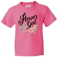 thumbnail image 3 of Inktastic Flower Girl Hand Lettering with Flowers Illustration Youth T-Shirt, 3 of 5