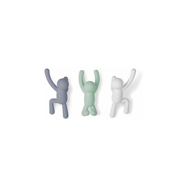 Perchero de pared decorativo con ganchos para abrigos, bufandas, bolsos, carteras, mochilas, toallas y más, juego de 3, multicolor pastel