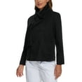 thumbnail image 1 of INSPIRE CHIC Abrigo Doble Botón para Mujer con Bufanda Moda de Invierno Peacoat Negro XS, 1 of 1