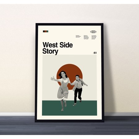 POSTER WestSide Story Poster, WestSide Story Movie, Movie Poster, Retro Modern Art, Minimalist Art, Midcentury Art, Vintage Poster, Wall Decor-UNFRAMED
