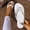 White, variant on Womens Faux Leather Flip Flops, Wide Width 2026 Casual Clip Toe Outdoor Flat Slides Sandals Black
