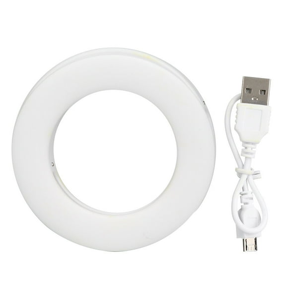 Anillo de luz para selfies portátil XJ-19, recargable, con 40 LED, 3200K-6500K, para maquillaje, conciertos en vivo y teléfono móvil.