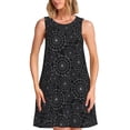 thumbnail image 1 of Fotbe Spider Web Black Vestido de Verano sin Mangas para Mujer – Vestido Midi Línea A, Estilo Camiseta Floral, Vestido Playero Casual y Fluido, 1 of 7