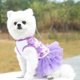 thumbnail image 3 of Dog Dresses for Small Dogs Summer Cute Tutu Princess Dress Pet Skirt Apparel Puppy Clothes Costume Peach Blossom Cat Dress Outfits 2-Pack (Medium), 3 of 4