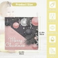 thumbnail image 2 of Dreamtimes Pink Merry Christmas Baby Muslin Washcloths Face Towel, 3 PCS Branches Snowflakes Ball Burp Cloths Cotton Wipes Infant Wash Cloth for Newborn Boys Girls 12x12 inches, 2 of 7