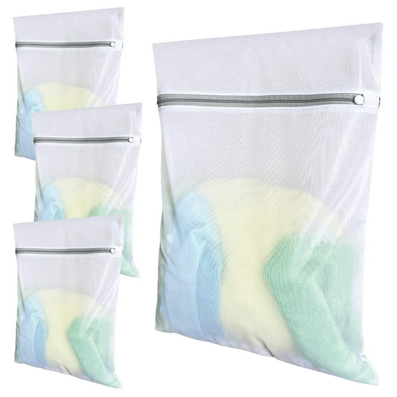 Mesh Laundry Bags, Mesh Wash Bags, Durable Mesh Structure with Strong Zipper, Suitable for Underwear, Delicate Clothes, Pants, Shoes, Socks Washing