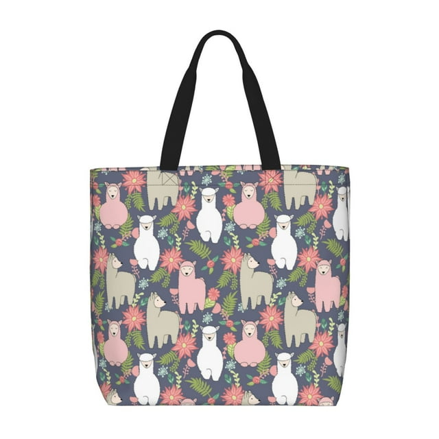 Balery Llamas Bolsa de Mano para Mujeres con Cremallera, Bolsa de Gimnasio con Compartimentos, Bolsa para Laptop, Bolsa para Trabajo