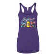 thumbnail image 2 of Wild Bobby, Colorful Softball Mom, Mother's Day, Women Tri-Blend Racerback Tank Top, Purple Rush, Small, 2 of 3