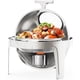 thumbnail image 1 of Garvee Juego de Buffet con Tapa Enrollable de 6.3 QT, Ventana de Vidrio y Bandeja para Alimentos de Tamaño Completo, Plateado, 1 of 8