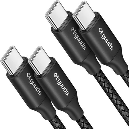 etguuds Long USB C to USB C Cable [12ft, 2-Pack], 60W Fast Charging USB Type C Charger Cable for Samsung Galaxy S22 S21