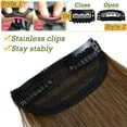 thumbnail image 4 of Extensions de Cheveux Courts et Raides à Clip 2 clips 10 Pouces #6 Brun Clair 100 % Cheveux Humains Remy Épingle à Cheveux Invisible pour Cheveux Clairsemés Ajoutant du Volume aux Cheveux Extension Moelleuse pour Femmes, 4 of 6