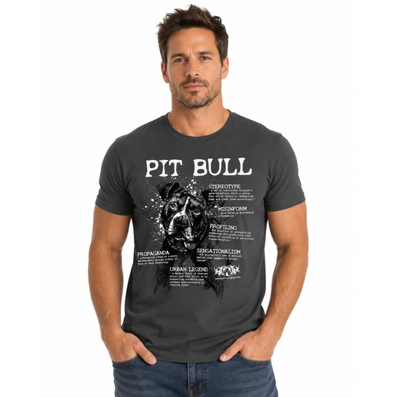 Pit Bull Words Men's T-Shirt (Large)