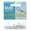 The Beadsmith Crimp Beads, Tube 2x2mm, 100 Pieces, Silver Plated