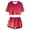 Red, variant on Gaexia Girls Summer Outfits Size 8 Ruffles Sleeveless Top Clothes Casual Blouse and Shorts Flower Outfits Set Little Girls