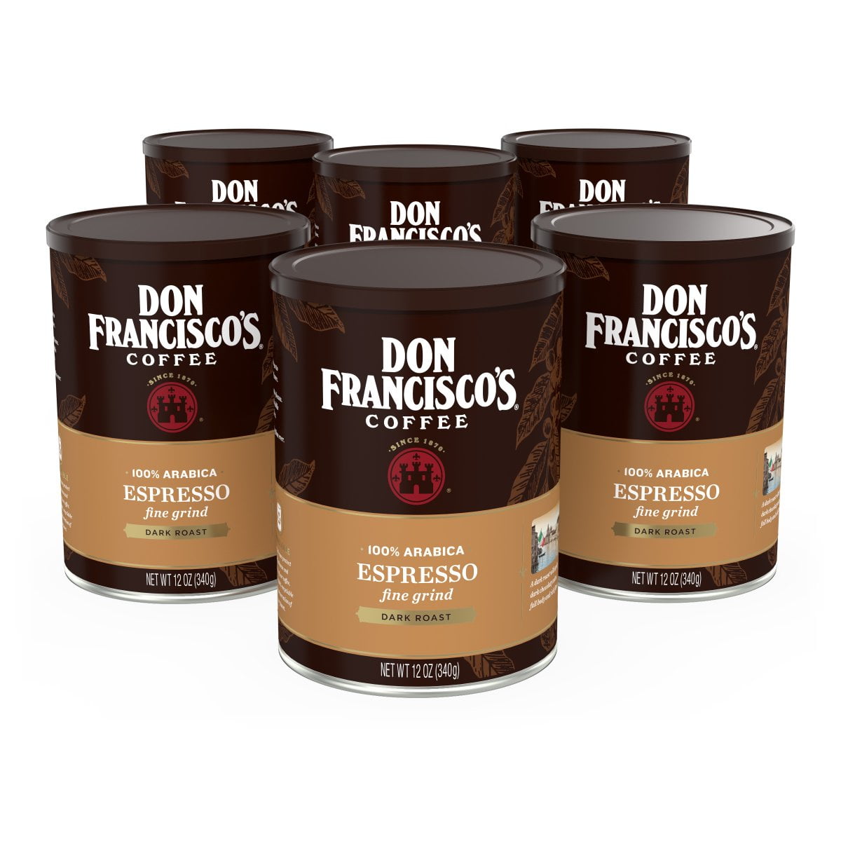Don Francisco's Dark Roast Espresso Canned Ground Coffee, 12 oz., 6 Ct