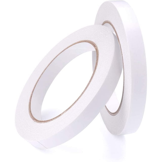 HAHDAXIA 2 Rolls Double Sided Office Tape by - Clear Double-Sided Adhesive Tape Removable for DIY Arts, Crafts, Scrapbook, Photos Display ect, 1/2-Inch x 30 Yards (12.7mm x 27.5m)