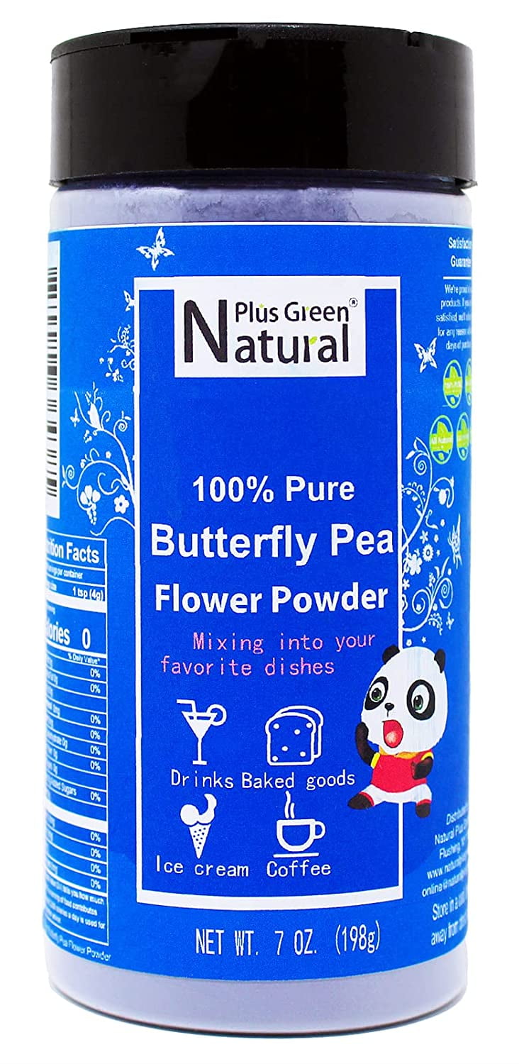 100 Pure Dried Blue Butterfly Pea Flower Powder 7 oz (198 g), All