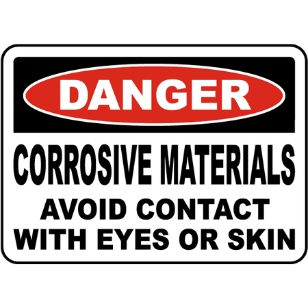 Corrosive Sign - Traffic Signs - Corrosive Materials Avoid Contact Sign 10 x 7 Aluminum Sign Street Weather Approved Sign 0.04 Thickness