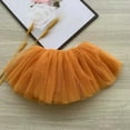 thumbnail image 5 of Huowey Girls Ballet Dance Skirt Soft Elastic Waist Tutu Skirts Solid Color Ruffled Stage Performance Shows Dancewear,Gold,3-5 Years, 5 of 5