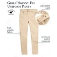 thumbnail image 2 of Beverly Hills Polo Club Girls School Uniform Pants Stretch Skinny Fit Khaki Pants 2 Pack, 2 of 7
