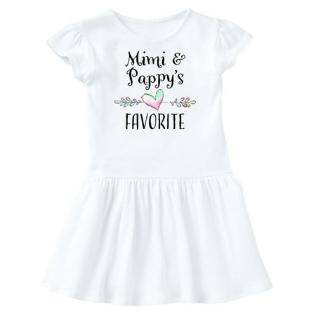 

Inktastic Mimi and Papa s Favorite- Heart Grandchild Gift Toddler Girl Dress