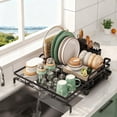 thumbnail image 1 of Escurridor de Trastes Extensible, Escurridor de Platos y Trastes de Acero Inoxidable para Encimera de Cocina, con Drenaje Automático, Estantes Fregadero de Cocina, Adecuado para Familias Pequeñas, 1 of 8
