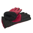 thumbnail image 4 of 1 Pair of Adult One Size Insulated Waterproof Windproof Cold Winter Weather Gloves for Snow, Wind, Rain, Hail, Freezing Temperatures and Harsh Climates in Red, 4 of 6