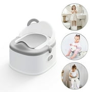 Babyomi 3 in-1 Potty Training Toilet with Standalone Potty & Potty Ring & Step Stool and Washable Liner and Lid,One-click Assembly, Easy to Clean (Grey)