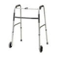 thumbnail image 2 of Folding 2-button walker, 3" wheels-glides, adult, 1 ea, 2 of 6
