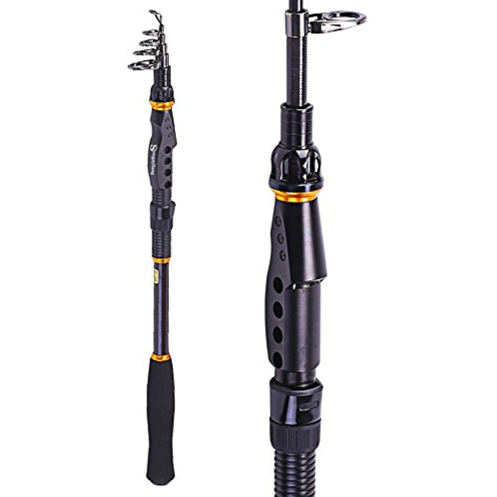 "Sougayilang Fishing Rod Graphite Portable Spinning Telescopic Fishing