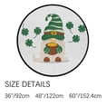 thumbnail image 2 of Coolnut Round Rugs for Living Room, Cute Gnome In A Green Hat With Non-Slip Coral Velvet Long Runner Rugs, Washable Water Absorbent Mat Carpet for Bedroom Kitchen Kids Room, 2 of 6